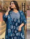 Morpich Colour Rayon Print With Embroidery Work Kurti With Pant Dupatta Bulk Orders In India  Aaradhna 2044